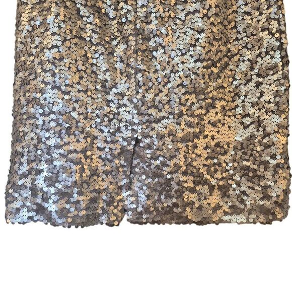 J. Crew Women's Silver Poly Sequin Lined Pencil Straight Skirt - Picture 3 of 10